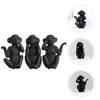ARTIBETTER 3Pcs Resin Monkey Statue Set Cute Animal Figurines Desktop Decor for Living Room Office Hotel Tabletop Accent view 2