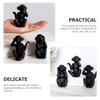 ARTIBETTER 3Pcs Resin Monkey Statue Set Cute Animal Figurines Desktop Decor for Living Room Office Hotel Tabletop Accent view 3