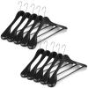 TOPIA HANGER Wide Shoulder Wooden Hangers, Suit Hangers with Non Slip Pants Bar & 360 Swivel Hook, Solid Wood Heavy Duty Coat Hanger, 10 Pack (Matte Black)-CT02B-10 view 1