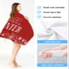 Gsypo Microfiber Beach Towel Oversized 31x63, Hello Winter Merry Christmas Red Texture Swimming Pool Towels for Adult, Absorbent Sand Free Lightweight Beach Towels for Beach Bath Yoga Hotel view 2