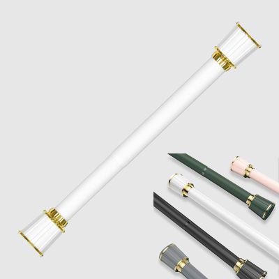 QHDPKU Curtain Rod No Drilling,Room Divider Tension Curtain Rod,Adjustable Bathroom Stall Tension Pole,for Space Partition,Maximum Extension 195 inches (Color : White, Size : 20-30inchs)