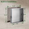 Elefloom Shower Niche, Stainless Steel Elegant Bathroom Niche, No Tile Needed Recessed Shower Shelf Organizer for Storage view 3