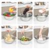 304 Stainless Steel Microporous Colander with Handle, Rice Washers Microporous Strainer Set For washing vegetables, fruits and rice, and draining cooked pasta. view 3