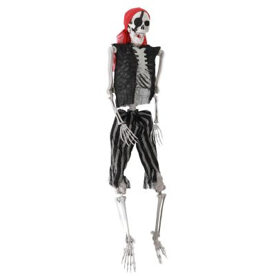 JENPECH 64.9" Skeleton Halloween Decorations, Simulation Human Skeleton, Halloween DecorationHaunted House Props Indoor/Outdoor Decor
