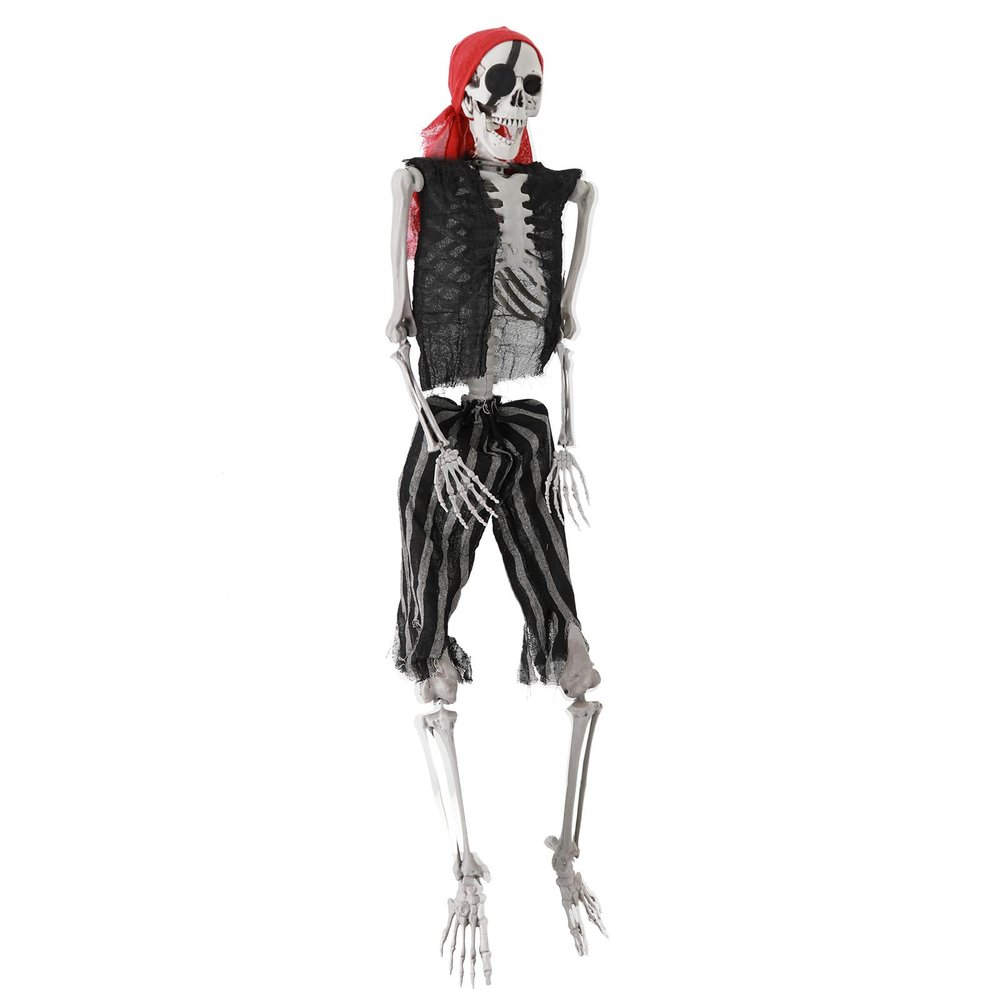 JENPECH 64.9" Skeleton Halloween Decorations, Simulation Human Skeleton, Halloween DecorationHaunted House Props Indoor/Outdoor Decor