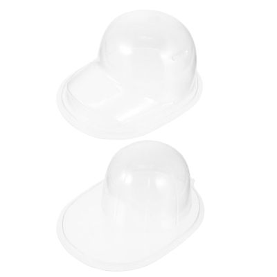 Angoily 2pcs Transparent Plastic Caps Holders Hat Storage Boxes for Baseball Caps Caps Support Holder Organize and Display Your Hats for Closet and Travel