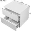 BKEKM Nightstands Bedside Tablewireless Charging Nightstand Remote Control Led Light-Dark End Table USB Charging 2 Drawers Bedside Cabinet Well Made view 3