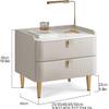 BKEKM Nightstands Bedside Table Solid Wood Rectangle End Table Faux Marble Top Nightstand with 2 Drawer Bedside Dresse Home Bedside Cabinet Well Made view 2