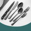 Black Silverware Set with Steak Knives 36 Piece Flatware Cutlery Set Service for 6,18/10 Stainless Steel Heavy Duty Thick Handle Mirror Polished Dishwasher Safe Utensil Sets for Home Kitchen Wedding view 4