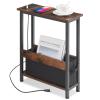 Slim Charging End Table with Storage - For Small Spaces and Bedroom view 1
