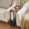 Slim Charging End Table with Storage - For Small Spaces and Bedroom view 2