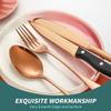 48-Piece Rose Gold Silverware Set Flatware Food-Grade Stainless Steel Cutlery Set for 8 Forks And Spoons Utensil Sets Forks Silverware Home Essentials for New Home Kitchen Durable view 3