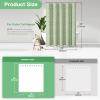 Dynamene Extra Long Shower Curtain, 84 Inch Long Boho Tufted Geometric Striped Fabric Shower Curtains for Bathroom, Tall Shabby Chic Waterproof Cloth Shower Curtain Set with Hook, sage Green, 72x84 view 3