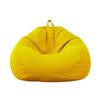 Koolouispoper Large Small Lazy Sofa Cover Chairs Without Filler Linen Cloth Lounger Seat Bean Bag Pouf Puff Couch Tatami Living Room Bedroom (80x90cm, Yellow) view 1
