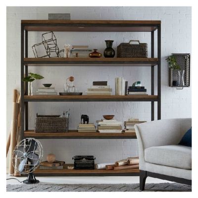Retro Floor-to-Ceiling Living Room Bookshelf, Shelf Bookcase, Kitchen Partition Solid Wood Shelf TMP1105 (Color : 5board 90x30x163cm)