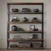 Retro Floor-to-Ceiling Living Room Bookshelf, Shelf Bookcase, Kitchen Partition Solid Wood Shelf TMP1105 (Color : 5board 90x30x163cm) view 3