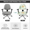 ALAGEO Office Chair Cover Geometric Plant Green Computer Chair Cover Modern Art Protective & Stretchable Universal Rotating Chair Slipcovers 2 Piece for Desk Chair Cover view 2