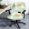 ALAGEO Office Chair Cover Geometric Plant Green Computer Chair Cover Modern Art Protective & Stretchable Universal Rotating Chair Slipcovers 2 Piece for Desk Chair Cover view 3