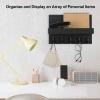 buniq Wall Keychain, Decorative Key with Shelf and Letterholder with Large Key Hook, Living Room Bedroom Decorative Hanging Storage Display Ledge view 4