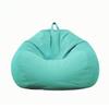 Koolouispoper Large Small Lazy Sofa Cover Chairs Without Filler Linen Cloth Lounger Seat Bean Bag Pouf Puff Couch Tatami Living Room Bedroom (100x120, Light Blue) view 1
