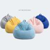 Koolouispoper Large Small Lazy Sofa Cover Chairs Without Filler Linen Cloth Lounger Seat Bean Bag Pouf Puff Couch Tatami Living Room Bedroom (100x120, Light Blue) view 4