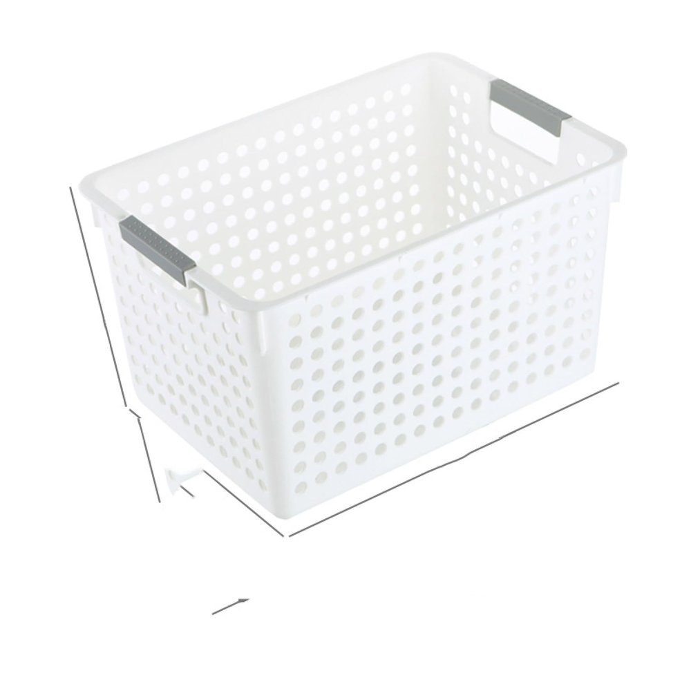 vbrly Large Table top Sundries Storage Frame, Plastic Openwork Bathroom Storage Basket, Amphora Handheld Square Organizer Storage Basket Deep Mouth [Large]