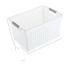 vbrly Large Table top Sundries Storage Frame, Plastic Openwork Bathroom Storage Basket, Amphora Handheld Square Organizer Storage Basket Deep Mouth [Large] view 1
