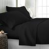 7 Piece Bed-in-A-Bag Comforter & Sheet Set 100% Egyptian Cotton Olympic Queen Size, Black - 1Comforter, 1Flat Sheet,1Fitted Sheet, 2Pillowcase & 2Pillowsham 21'' Deep Pocket, view 3