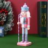 VICASKY 10 Inch Pink Nutcracker Christmas Decor Christmas Tree Outside Nutcracker Christmas Decor Nutcracker Decor Nutcracker Pink Nutcracker Christmas Decor Nutcracker Stuffy Outside Nutcracker view 2
