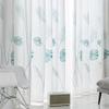 AZIMUZIXI Embroidery Sheer Curtains 102 Inches Long 2 Panels for Bedroom Living Room,Tropical Embroidered Leaf Pattern Privacy Rod Pocket Voile Window Curtains & Drapes,75''W x 102''L view 2