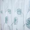 AZIMUZIXI Embroidery Sheer Curtains 102 Inches Long 2 Panels for Bedroom Living Room,Tropical Embroidered Leaf Pattern Privacy Rod Pocket Voile Window Curtains & Drapes,75''W x 102''L view 3