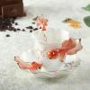 200ml/7oz Fashion, creative, personalized goldfish coffee cup, tableware set, ceramic tea set for office home-OrangeRed-201-300ml view 2