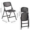 2 Pack Furniture Plastic Folding Chair,Stackable White Metal Folding Chair,400-Pound Weight Capacity,Folding Dining Steel for Office Wedding Indoor (White),2pcs White view 3