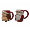 200ml/6.67oz Christmas Ceramic Mug Creative Cute Cartoon Snowman Santa Claus Cup for office home restaurant cafe teahouse-Deer Candy Plate-201-300ml view 4