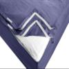 CottonFab Zipper Fitted Sheets - Includes 1 Fitted Sheet Base & 2 Zip-On Sheets - Upto 16 in. Deep Pockets Full Size Zipper Sheets - Easy Use, Soft Sateen 600 TC Cotton Fitted Sheets - Medium Blue view 1