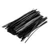 Restaurantware Bag Tek 6 Inch Twist Ties For Treat Bags 500 Durable Coffee Bag Ties - Flexible Metal Wire Inside Black Plastic Bag Twist Ties Won't Break Or Snap For Bread Bags Or Snack Bags view 1