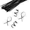 Restaurantware Bag Tek 6 Inch Twist Ties For Treat Bags 500 Durable Coffee Bag Ties - Flexible Metal Wire Inside Black Plastic Bag Twist Ties Won't Break Or Snap For Bread Bags Or Snack Bags view 2