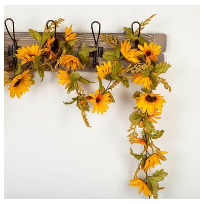 Artificial Yellow Sunflower Garland by Factory Direct Craft for Fall Decorating and Everyday Displays - 6 Feet Long