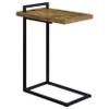 Coaster Home Furnishings - Maxwell - Engineered Wood and Metal - 11.5-Inch C-Shaped Side Table with USB Charging Port and Open Base - Living Room - Rustic Nutmeg - 931124 view 1