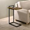 Coaster Home Furnishings - Maxwell - Engineered Wood and Metal - 11.5-Inch C-Shaped Side Table with USB Charging Port and Open Base - Living Room - Rustic Nutmeg - 931124 view 2