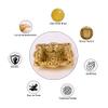 Indian-Shelf 3 Pieces Gold Diya Aarti Jyoti Puja Temple Pooja Gifts Antique Brass Oil Lamps for Puja Room Dcor Decorative view 4