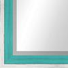 Craig Frames White and Teal Square Wall Mirror for Bathroom, Living Room, Vanity, Horizontal or Vertical Wall Hanging, 16x16 Inch, Set of 4 view 4