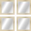 Craig Frames Square Wall Mirror for Bathroom, Living Room, Vanity, Horizontal or Vertical Wall Hanging, Whitewash and Silver, Set of 4 view 1