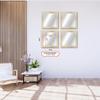Craig Frames Square Wall Mirror for Bathroom, Living Room, Vanity, Horizontal or Vertical Wall Hanging, Whitewash and Silver, Set of 4 view 3