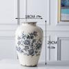 Jayiaine Vase Tall Floor Vase Chinese Flower Vase Ceramic for Art Home Dcor Japanese Vase Shelf 12 Inch,Sophisticated Vessel for Decorative Branches and Dried Flower,Blue view 4