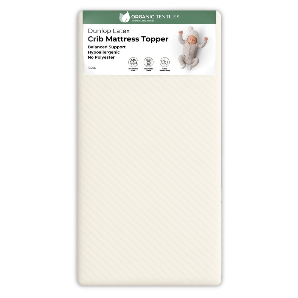 ORGANIC TEXTILES Organic Baby Latex Mattress Topper with Tencel Cover - GOLS/GOTS Certified - 2" Mini Sleeper (31"x18")