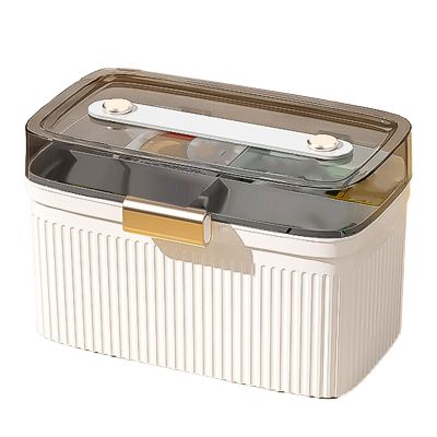Household Box Portable Double Layer Medical Box for Children (White)