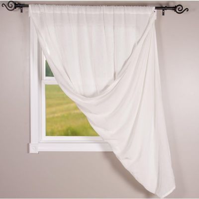 Home Collections by Raghu Heirloom Curtain Panel, 40 x 45 Inch, Buttermilk