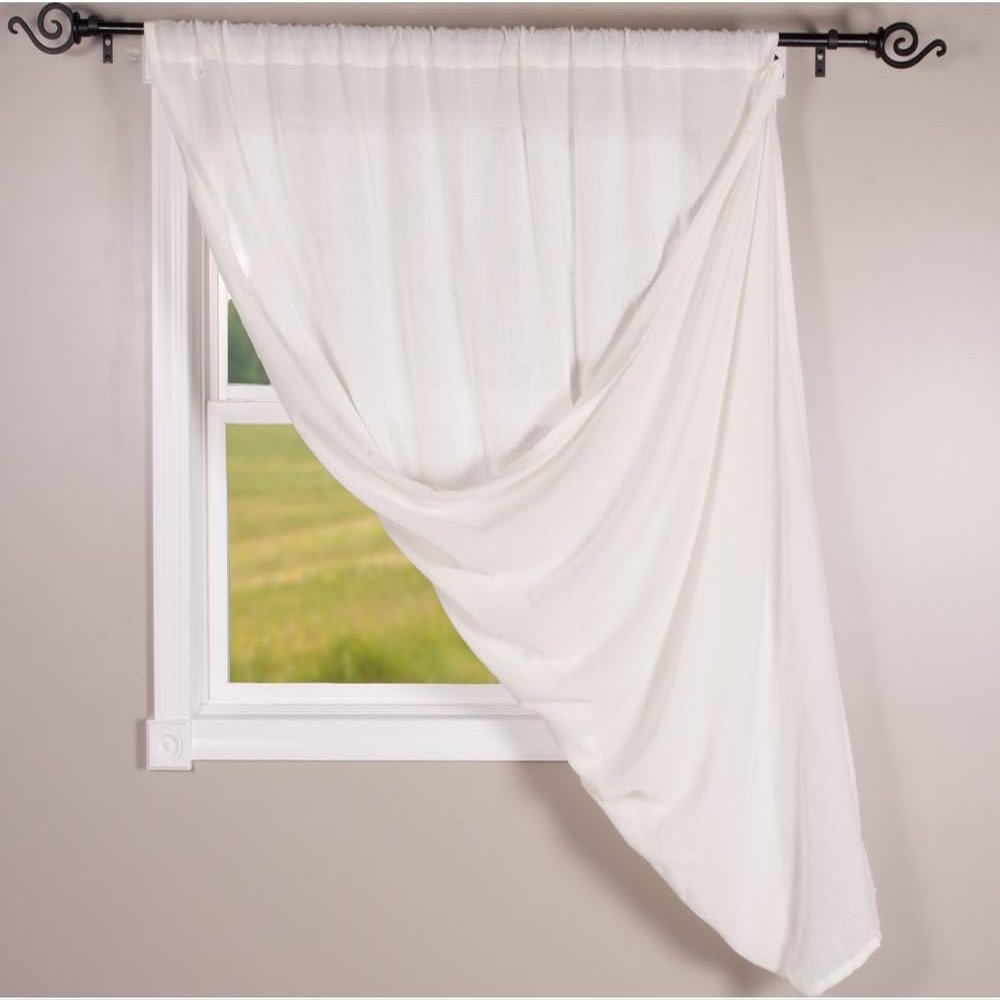 Home Collections by Raghu Heirloom Curtain Panel, 40 x 45 Inch, Buttermilk