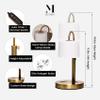 Dimmable Glass Candle Warmer Lamp with Timer - Adjustable Height Candle Lamp Warmer with Timer (8H/4H/2H) - Wax Melter - Ideal Gift, fits Various Size Scented Candles - 02 Bulb - (Gold Metal) view 2
